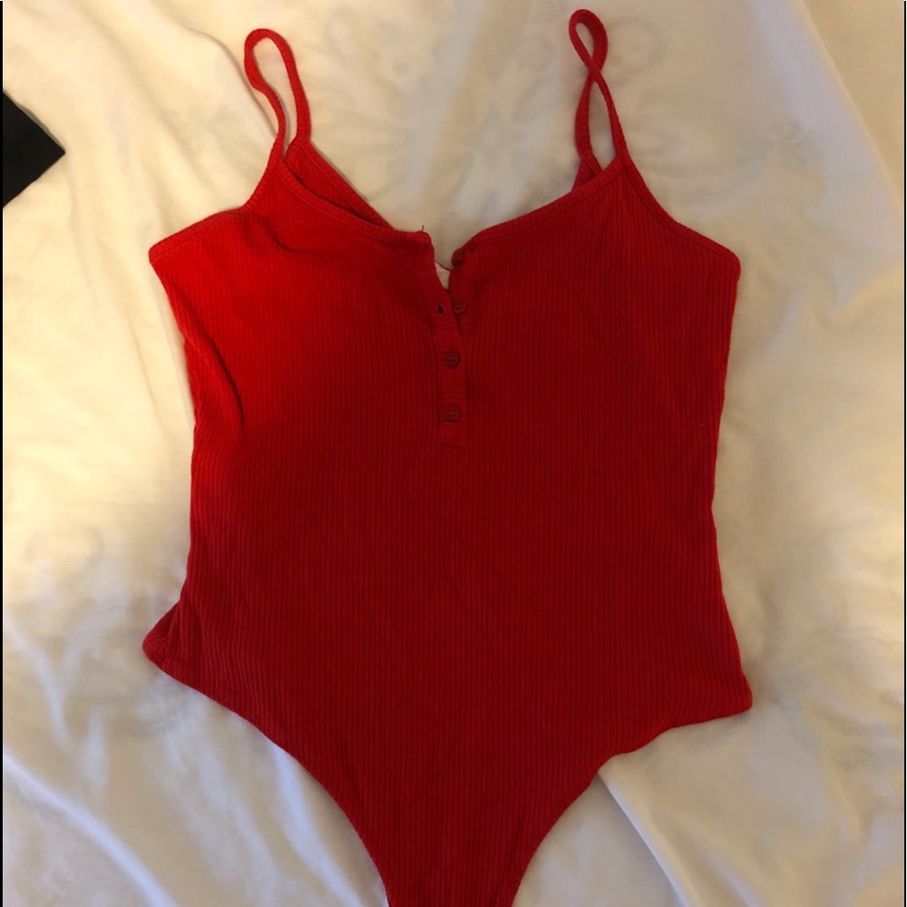Red bodysuit from Garage
